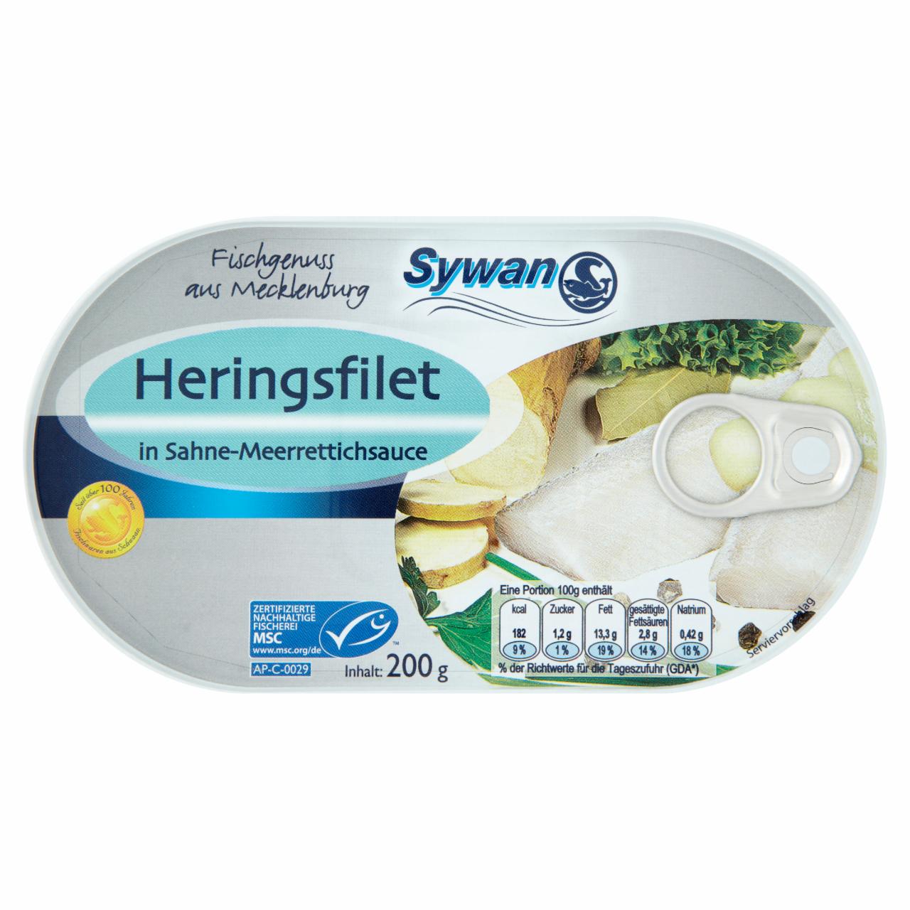 Képek - Sywan heringfilé tejszínes torma ízű szószban 200 g