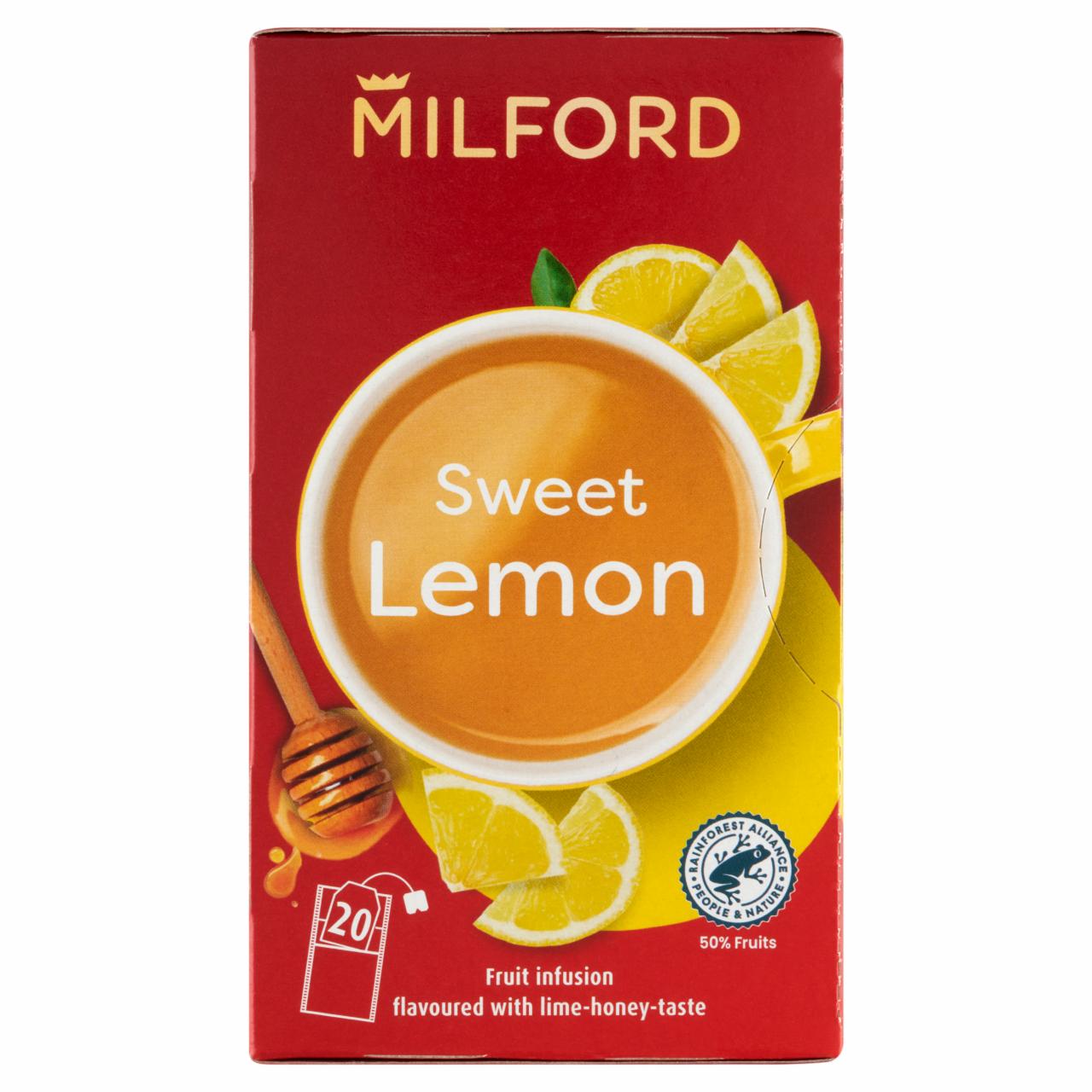 Képek - Milford Sweet Lemon citrom- és mézízű gyümölcstea 20 filter 45 g