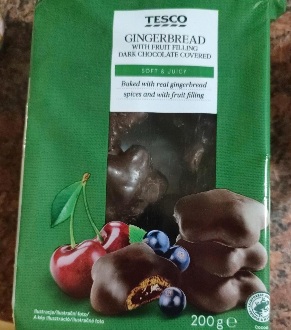 Képek - Gingerbread with fruit filling dark chocolate covered Tesco