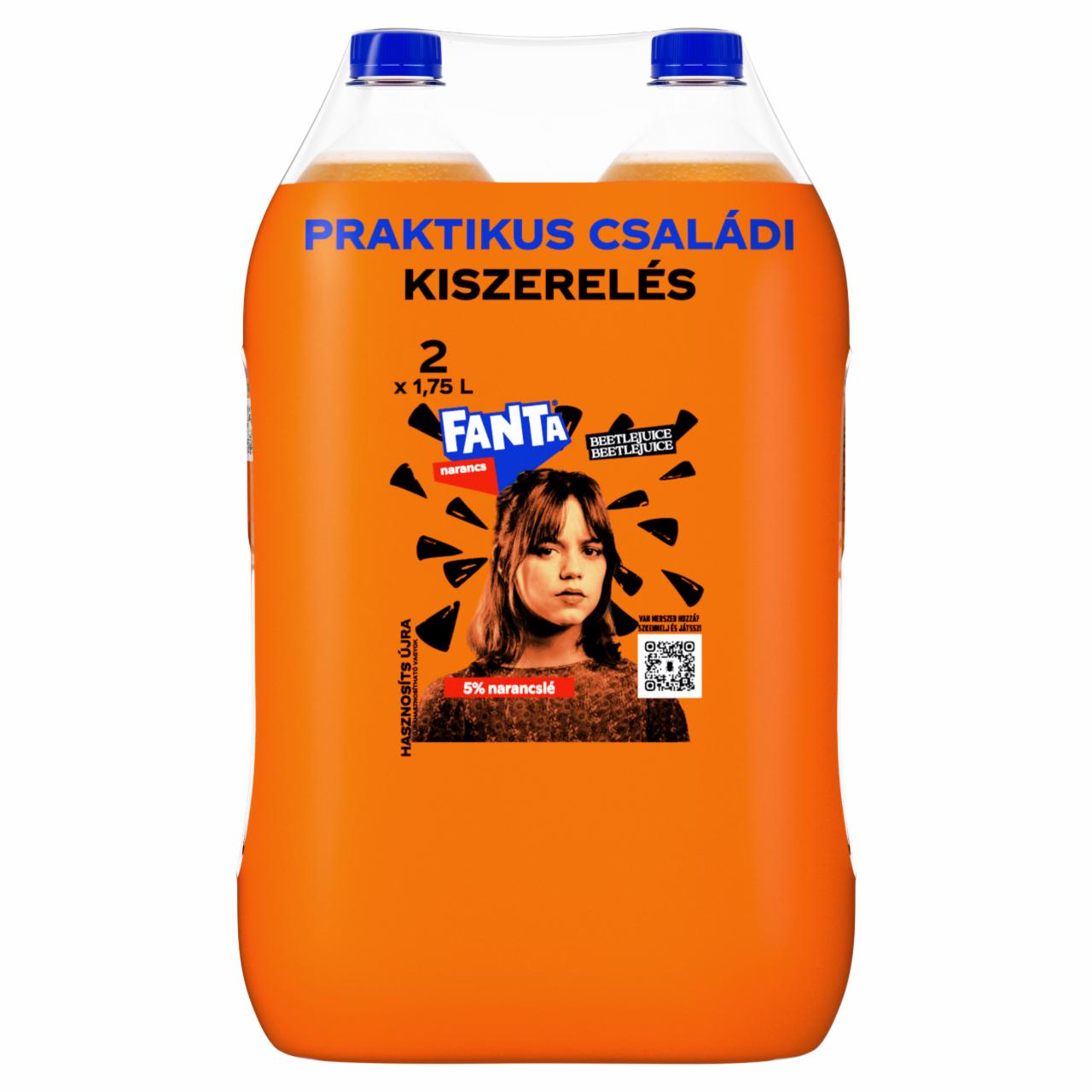 Képek - Fanta szénsavas narancsízű üdítőital 2 x 1,75 l