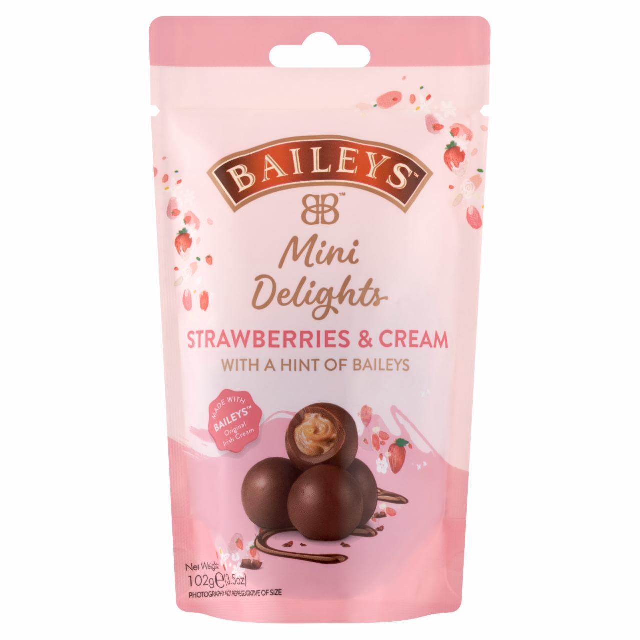 Képek - Baileys Mini Delights Strawberry Cream likőrös trüffelkrémmel töltött csokoládé golyók 102 g