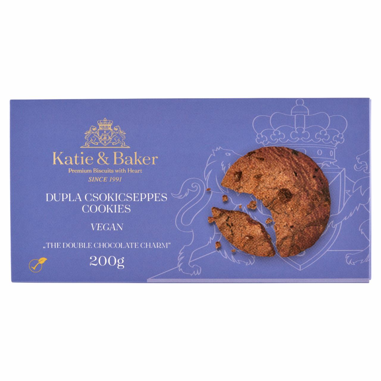 Képek - Katie & Baker vegán dupla csokicseppes cookies 200 g