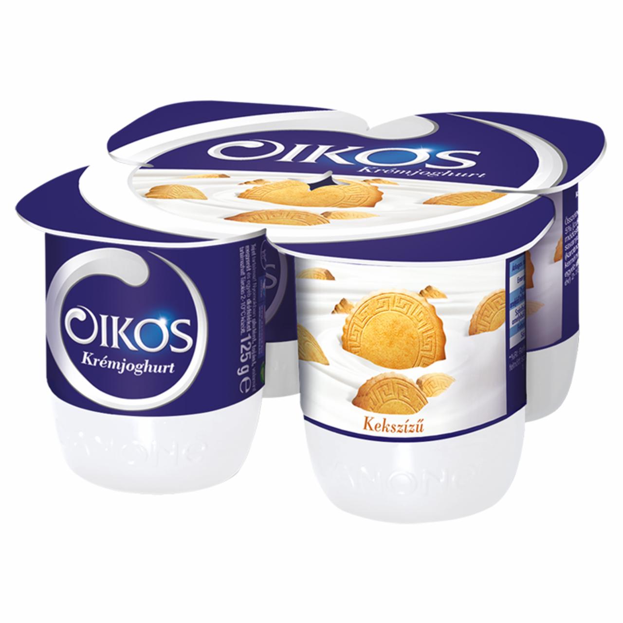 Képek - Danone Oikos Görög kekszízű, élőflórás krémjoghurt 4 x 125 g