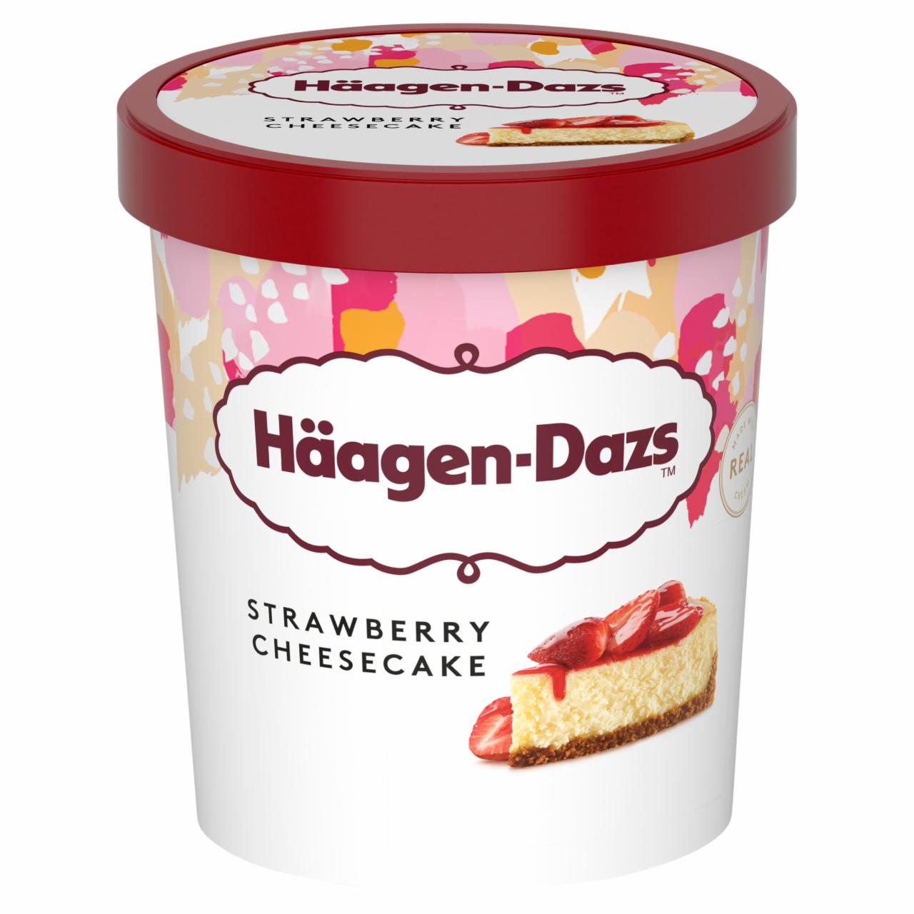 Képek - Häagen-Dazs sajttorta ízű jégkrém eper öntettel keksz darabkákkal és lágy sajttal 460 ml