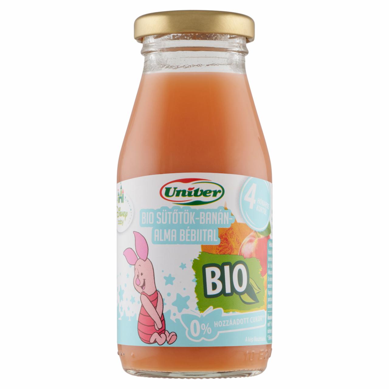 Képek - Univer Disney Baby bio sütőtök-banán-alma bébiital 4 hónapos kortól 200 ml