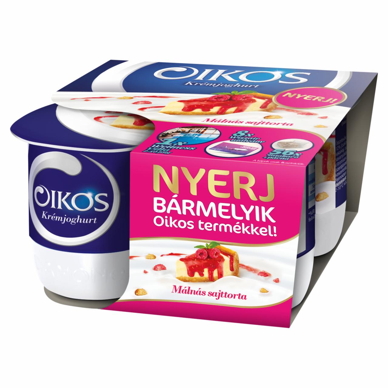 Képek - Danone Oikos málnás sajttorta ízű krémjoghurt 4 x 125 g