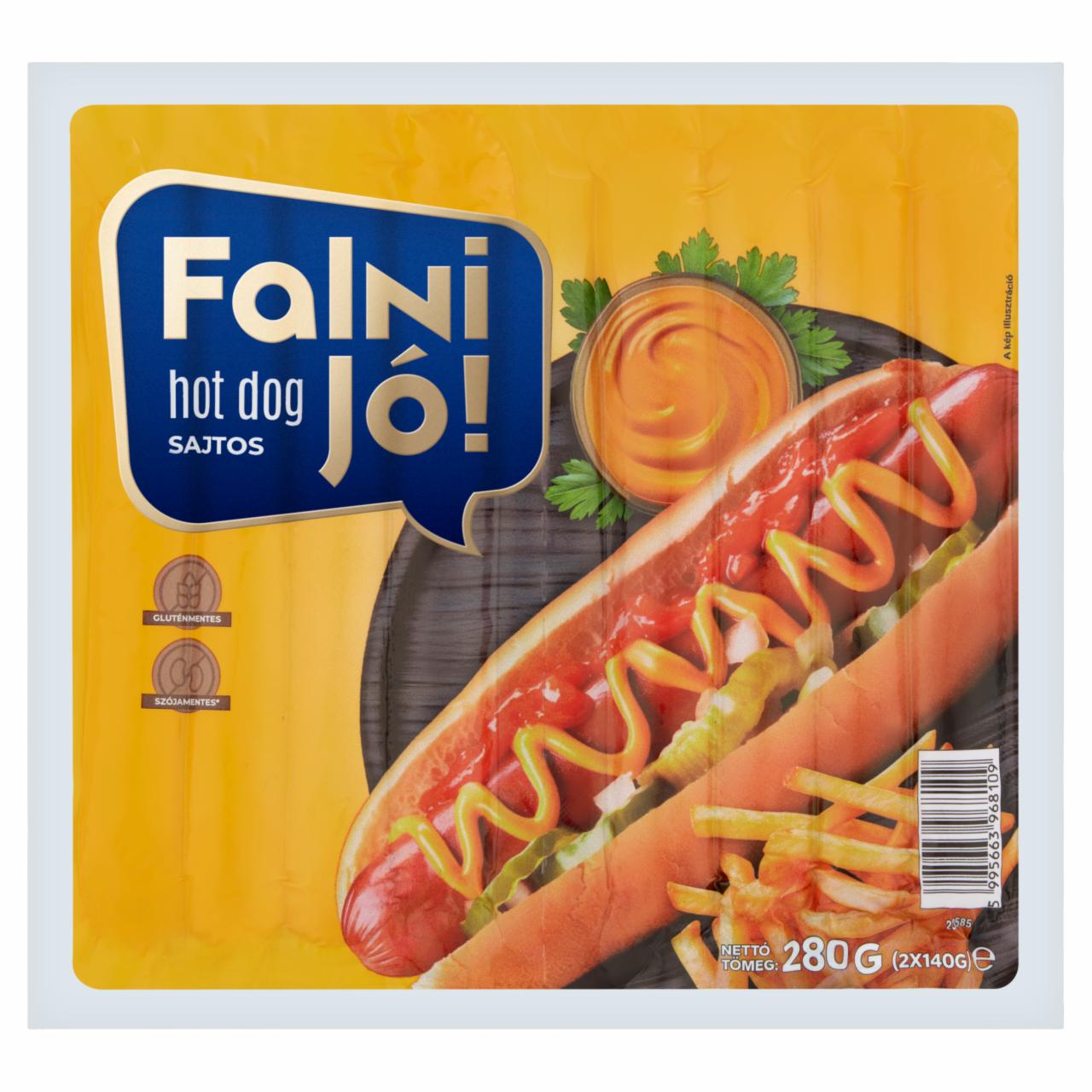 Képek - Falni Jó! füst ízesítésű sajtos hot-dog 2 x 140 g (280 g)