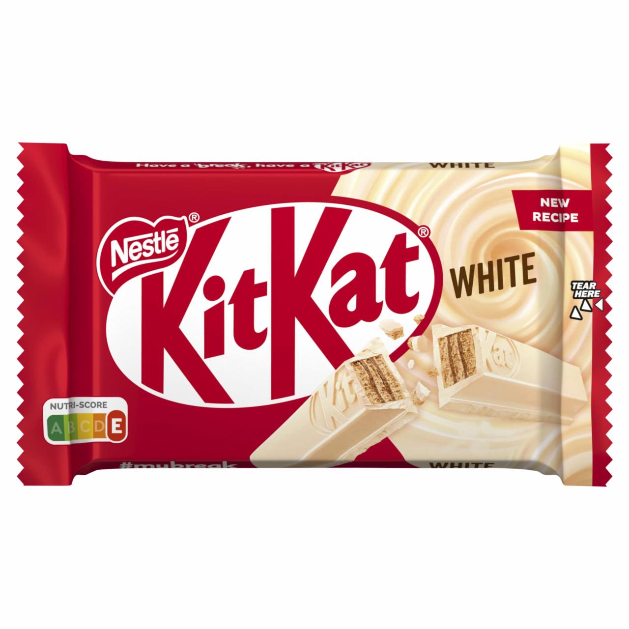 Képek - KitKat White ropogós ostya fehér bevonóval 41,5 g