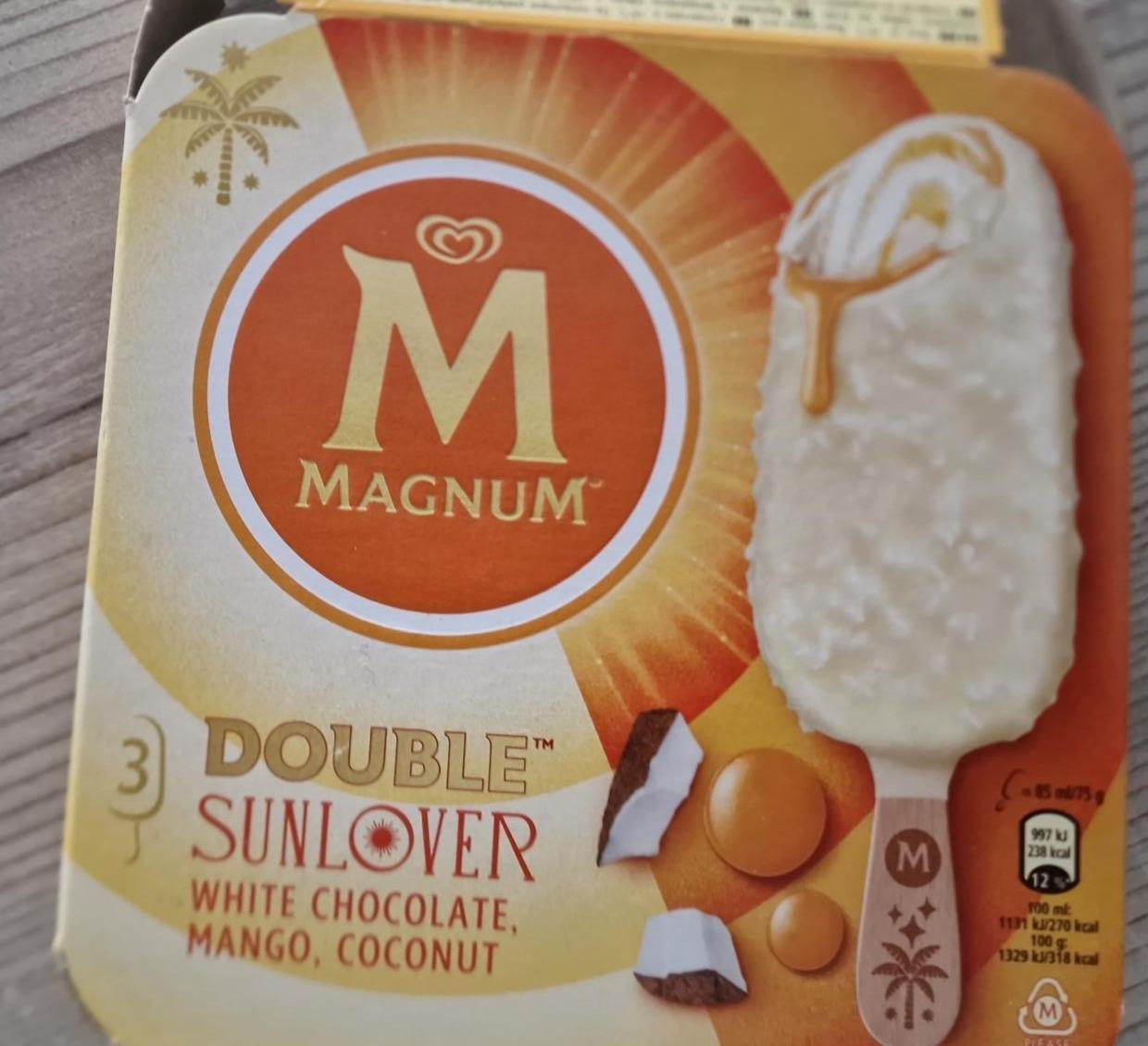 Képek - Magnum Double Sunlover kókusszal ízesített és mangóval-maracujával ízesített jégkrém 85 ml