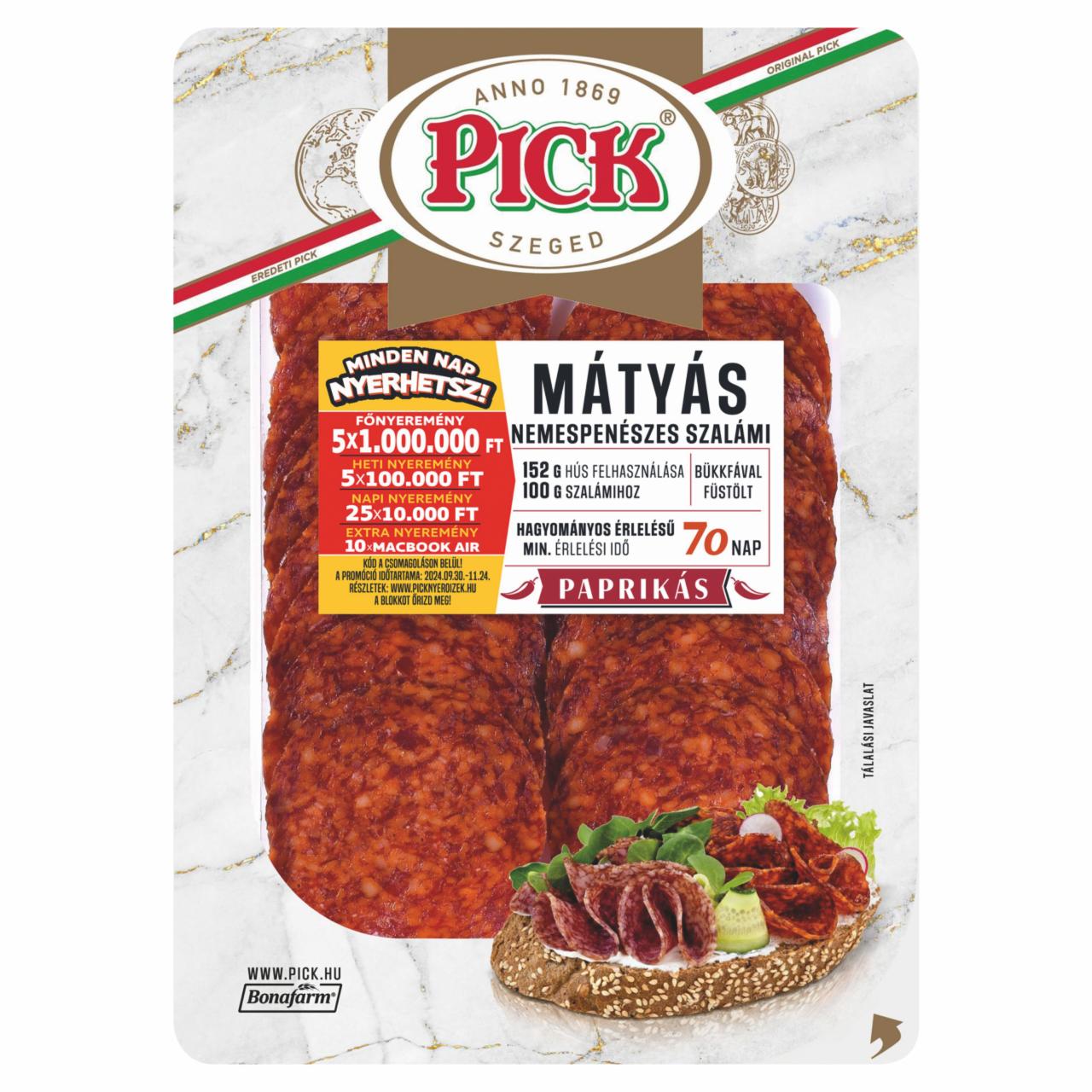 Képek - PICK Mátyás szeletelt nemespenészes paprikás szalámi 70 g