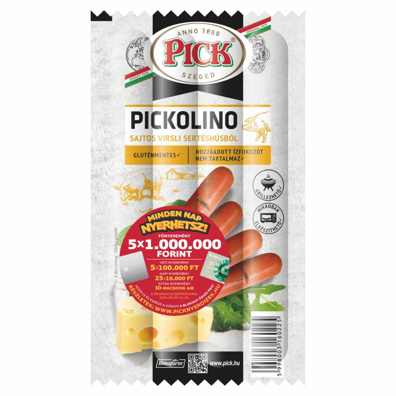 Képek - PICK Pickolino sajtos virsli sertéshúsból 140 g