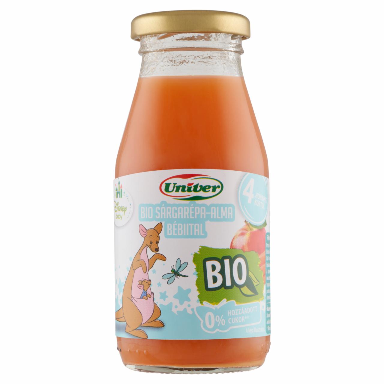 Képek - Univer Disney Baby bio sárgarépa-alma bébiital 4 hónapos kortól 200 ml