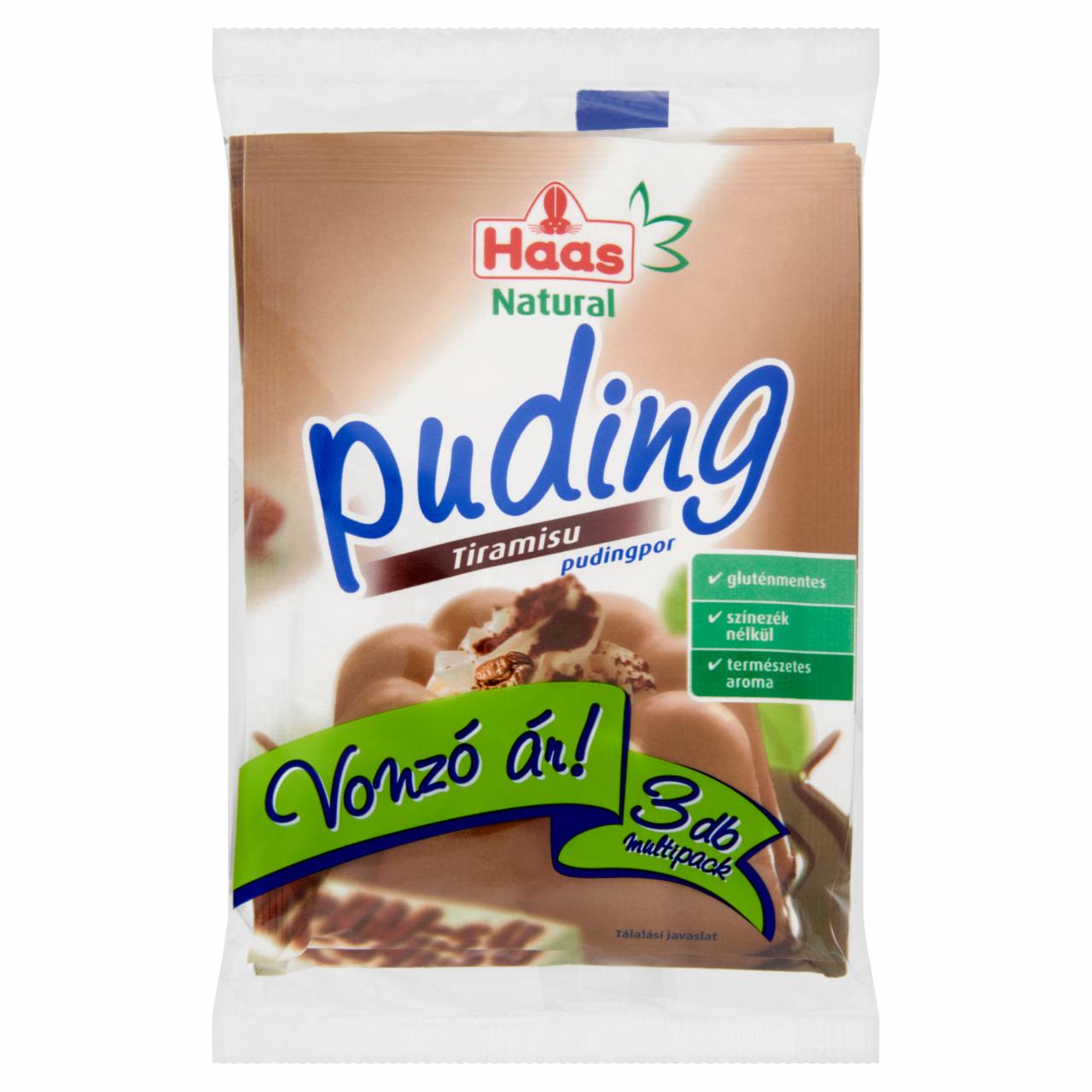 Képek - Haas Natural gluténmentes tiramisu pudingpor 3 x 40 g