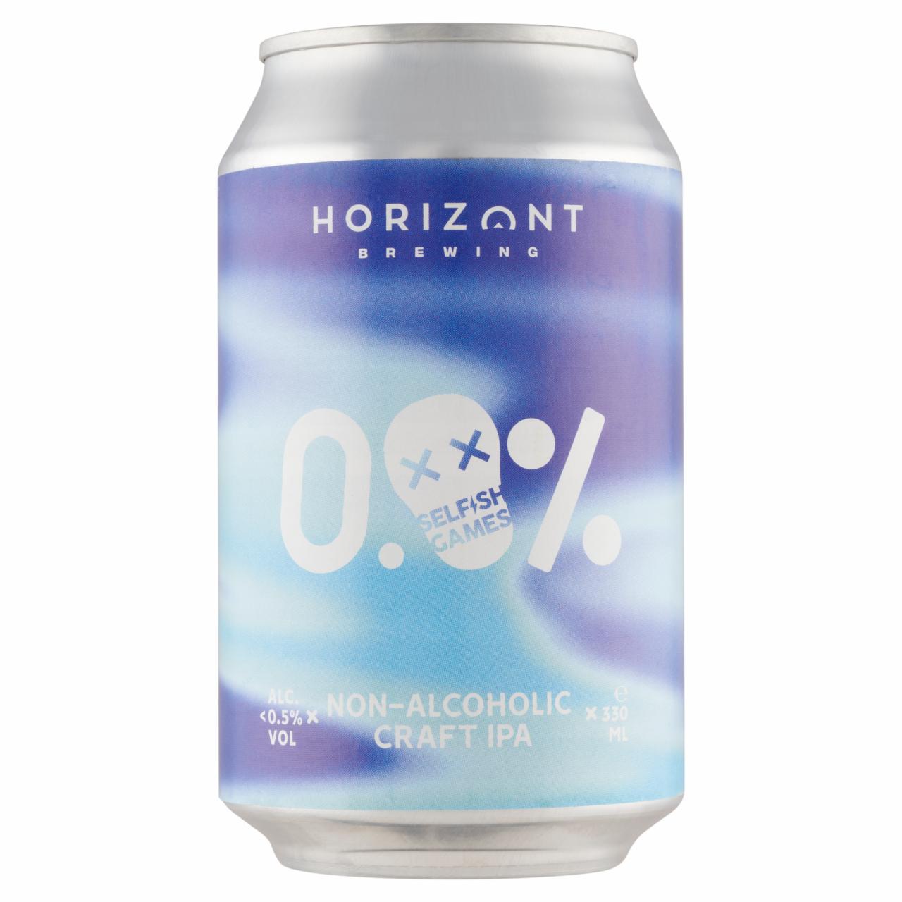 Képek - Horizont Selfish Games IPA alkoholmentes szűretlen világos sör 0,5% 330 ml