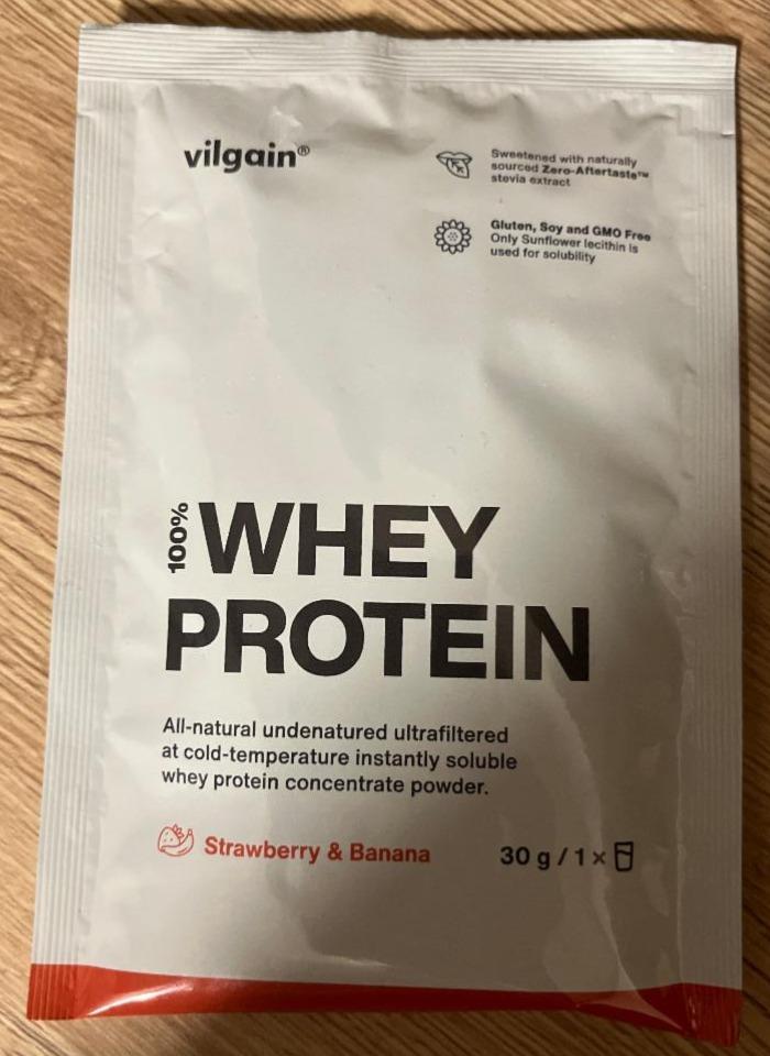 Képek - 100% whey protein strawberry and banana Vilgain