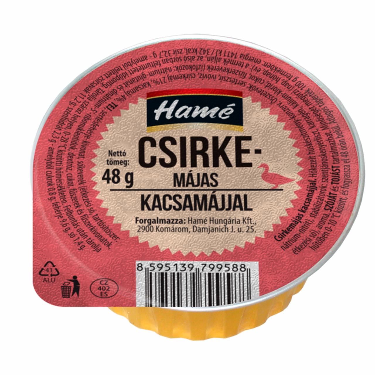 Képek - Hamé csirkemájas kacsamájjal 48 g