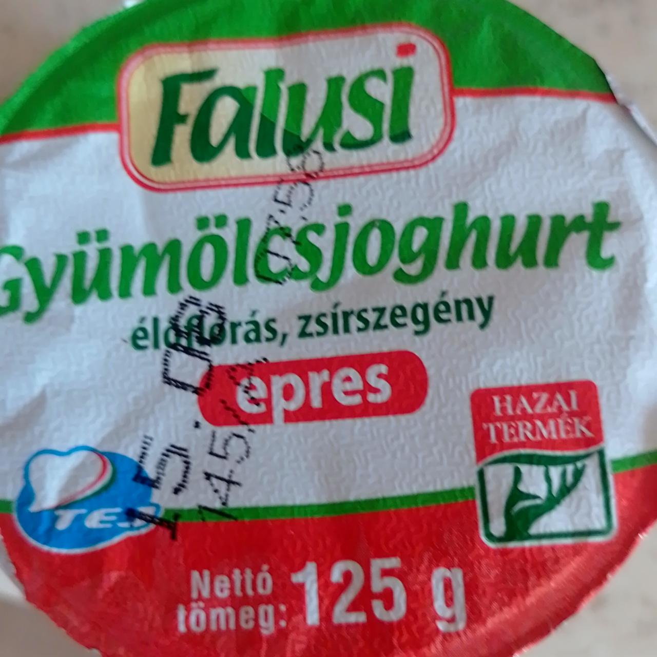 Képek - Gyümölcsjoghurt élőflórás zsírszegény epres Falusi