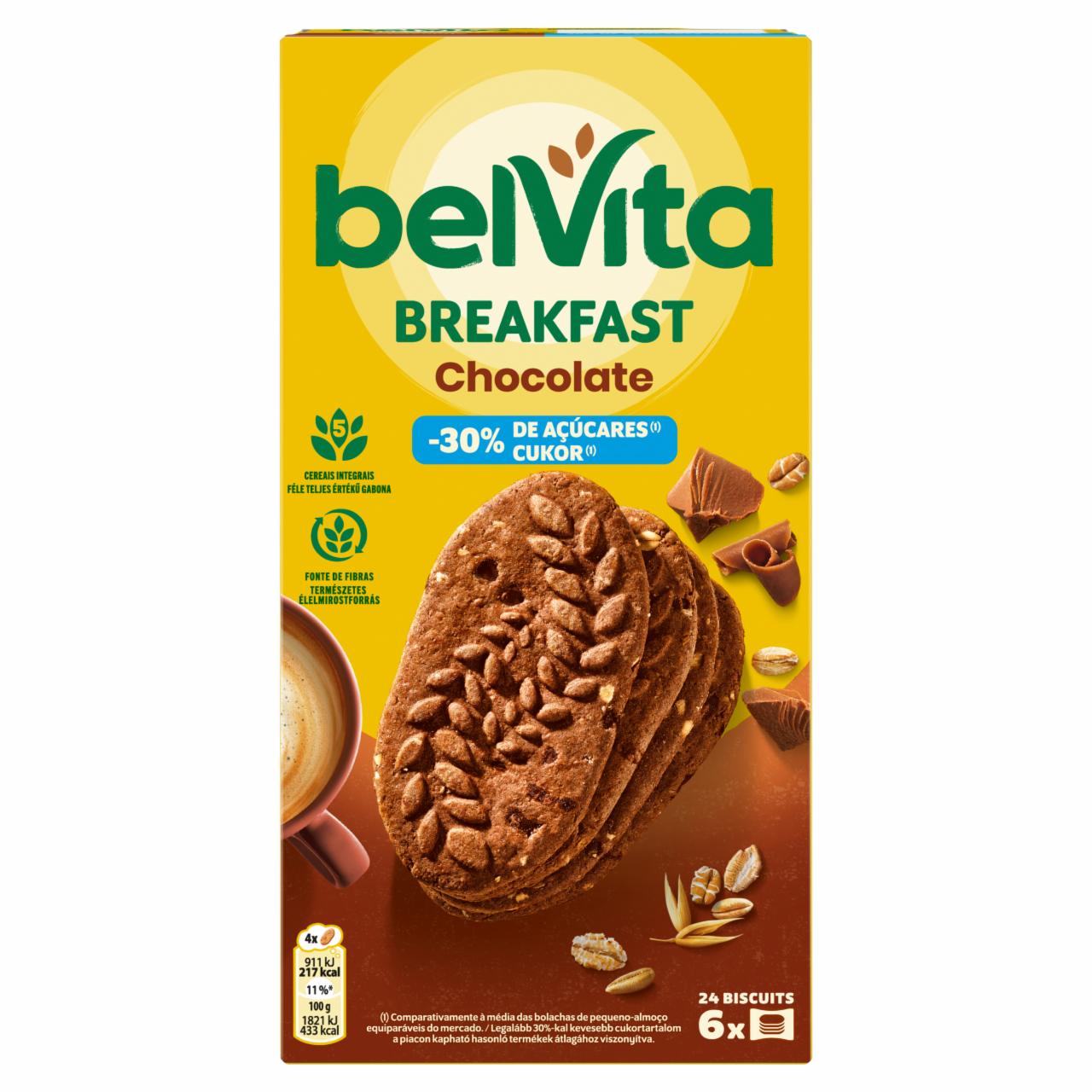 Képek - Belvita kakaós, gabonás keksz csokoládédarabokkal 300 g 