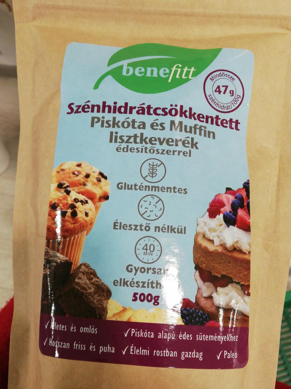 Képek - Szénhidrátcsökkentett piskóta és muffin lisztkeverék Benefitt