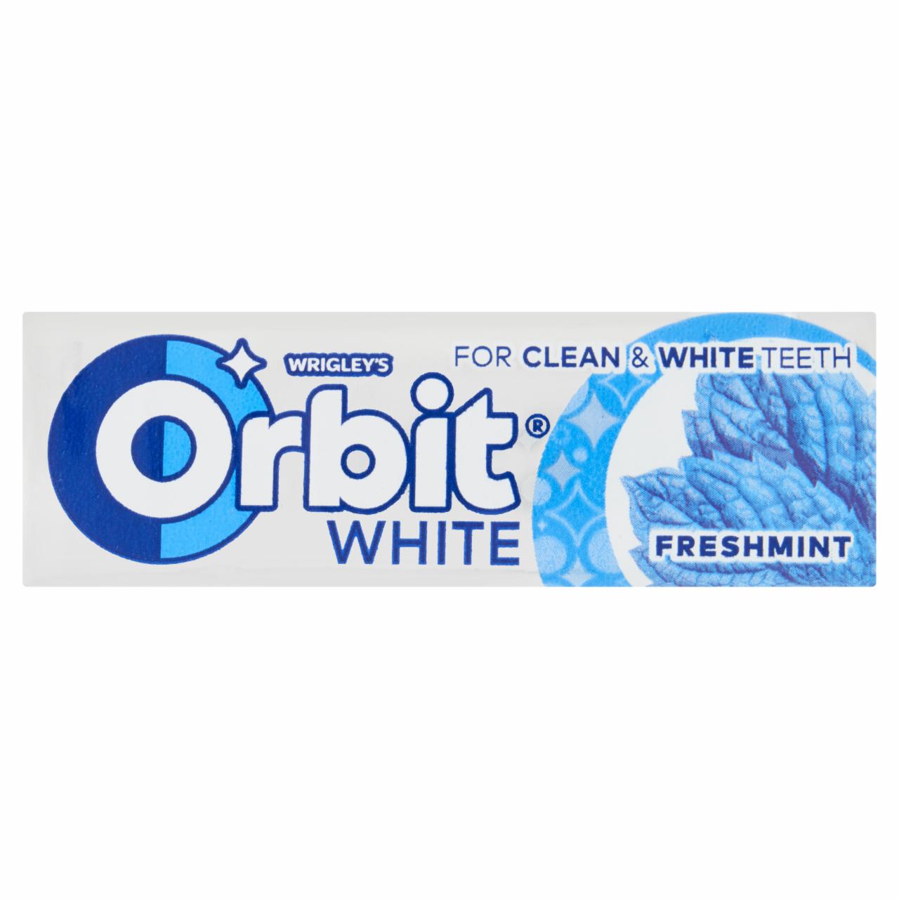 Képek - Orbit White Freshmint mentaízű cukormentes rágógumi édesítőszerrel 14 g