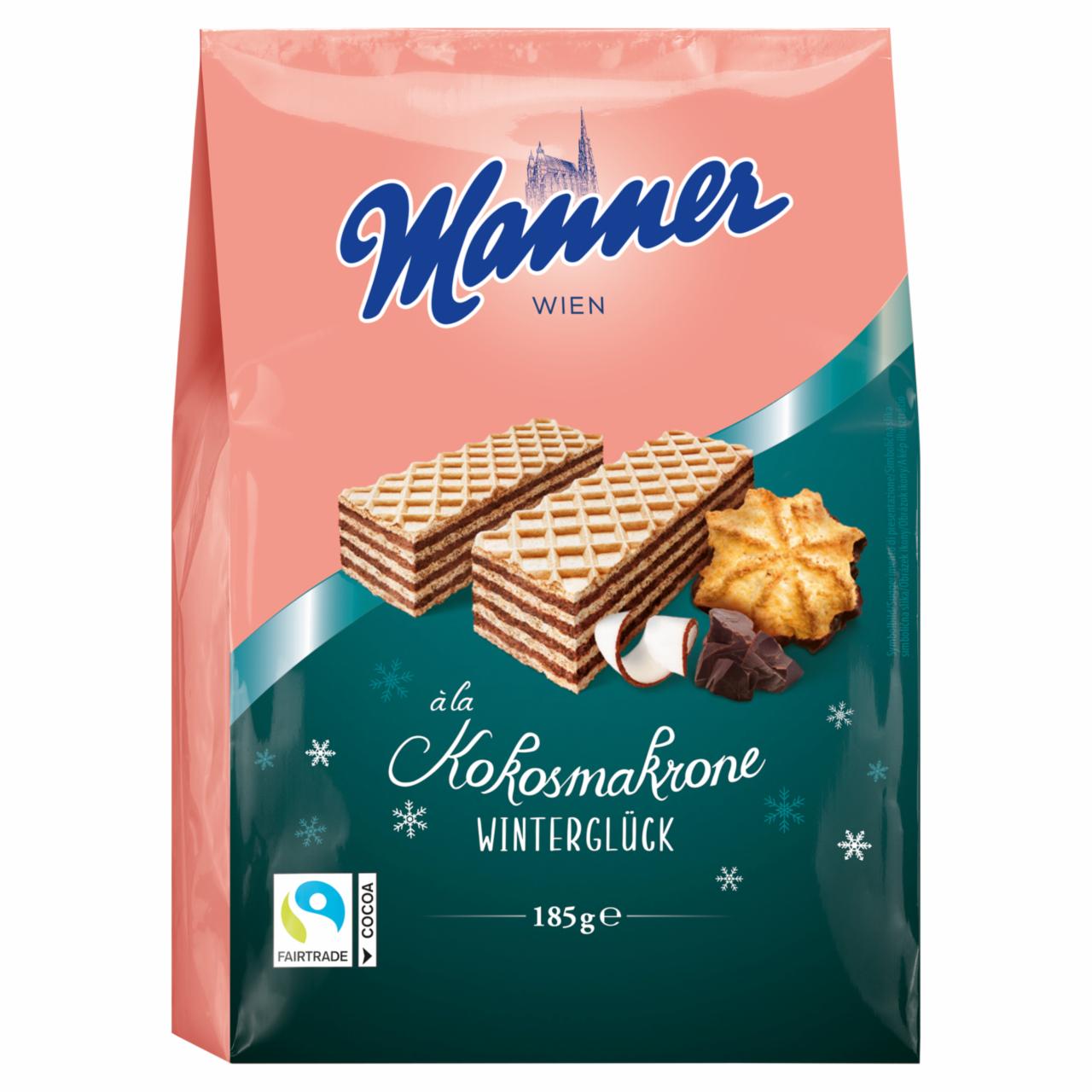 Képek - Manner ropogós ostyaszeletek kakaós-kókuszos krémmel töltve 185 g