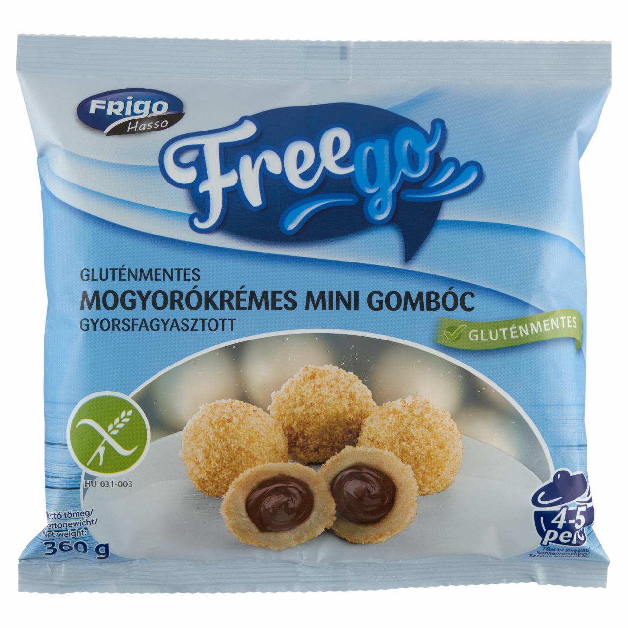 Képek - Freego gyorsfagyasztott gluténmentes mogyorókrémes mini gombóc 360 g