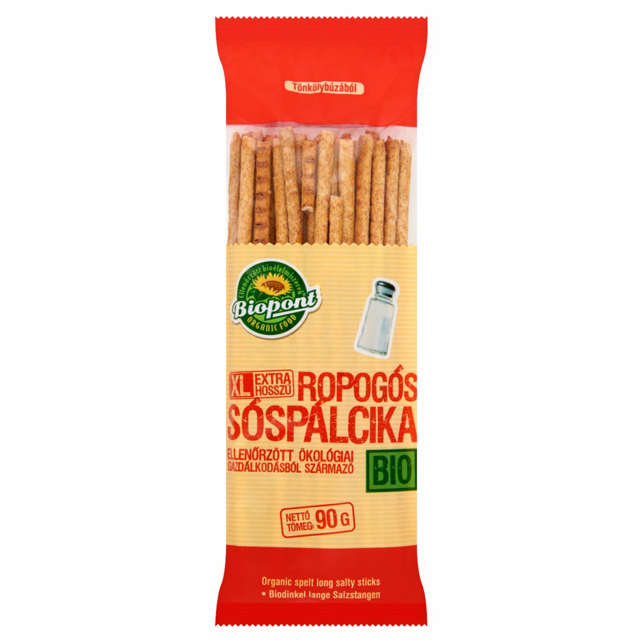 Képek - Biopont BIO XL extra hosszú ropogós sóspálcika tönkölybúzából 90 g