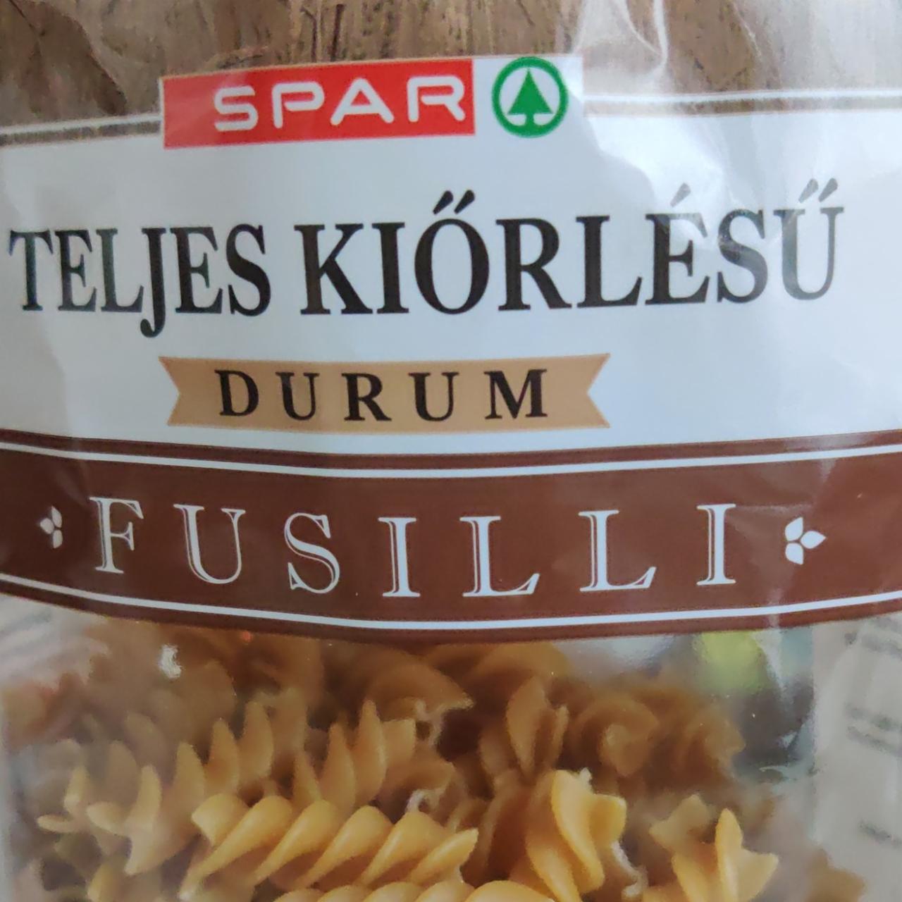 Képek - Fusilli teljes kiőrlésű durum tészta Spar