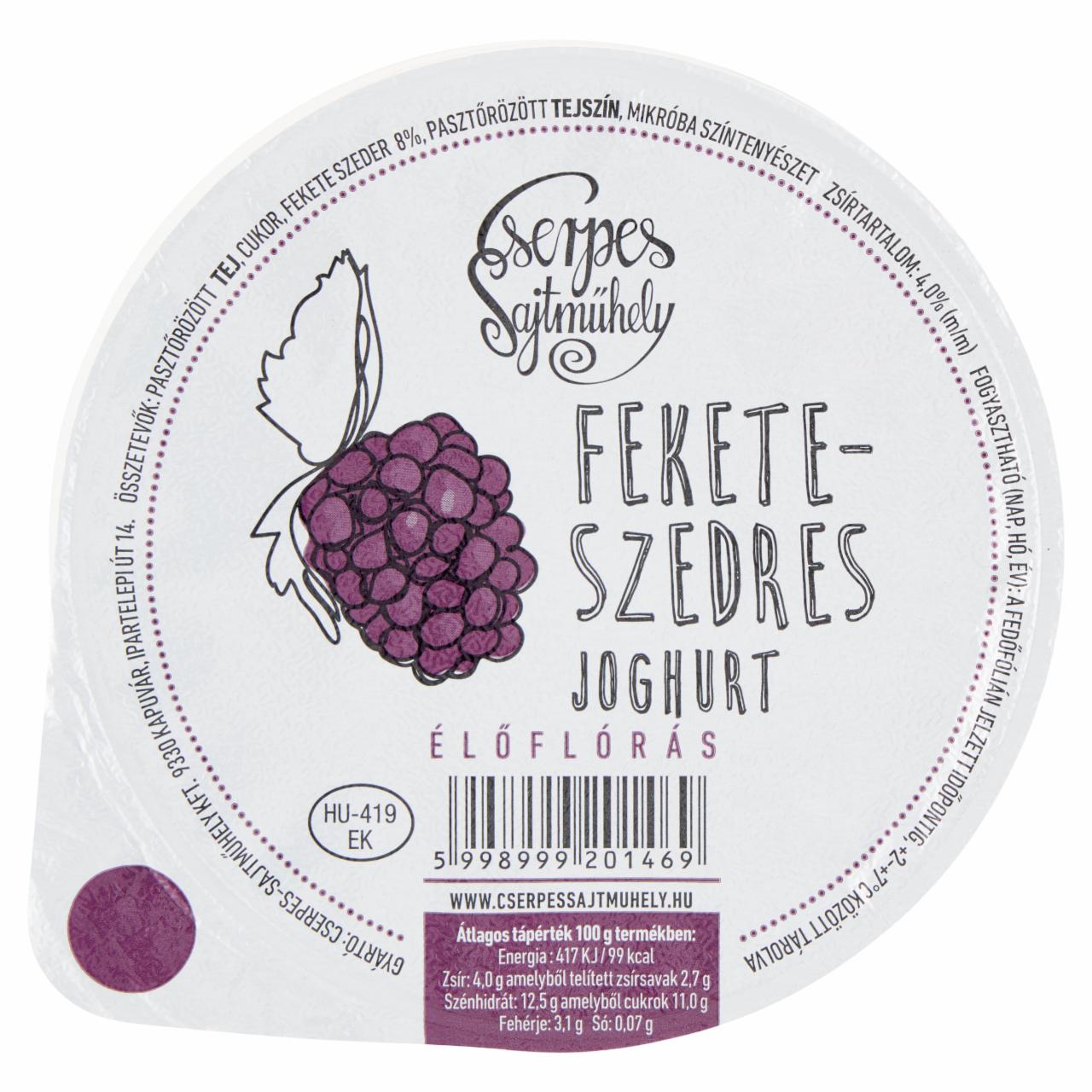 Képek - Cserpes Sajtműhely feketeszedres joghurt 250 g