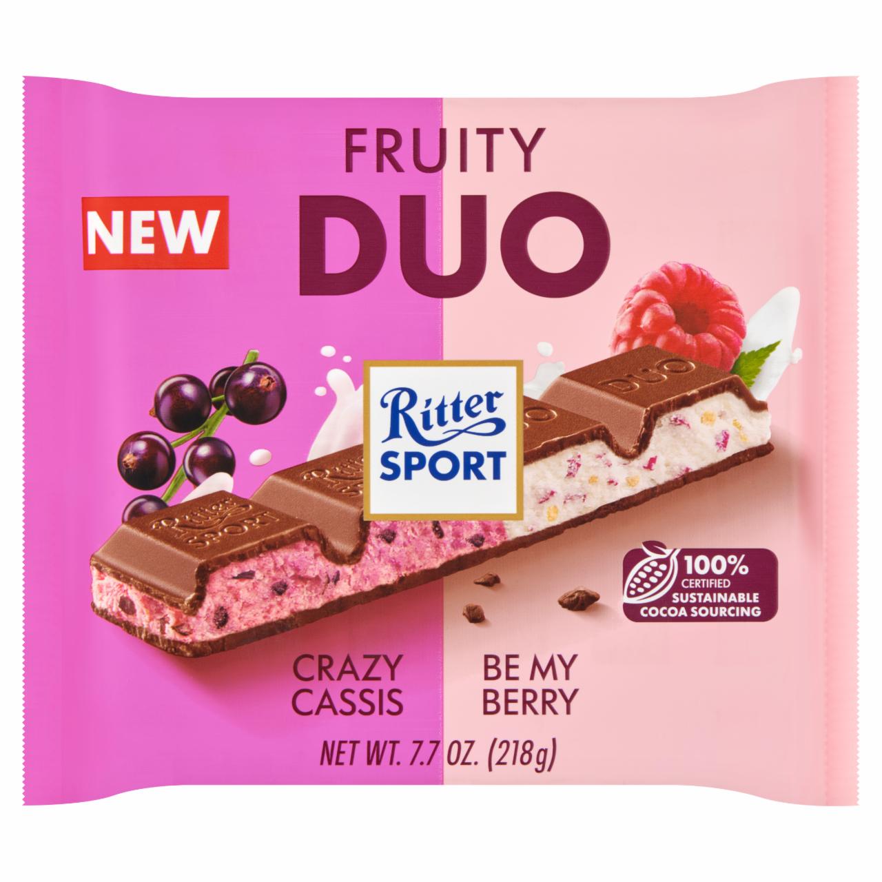 Képek - Ritter Sport Duo Fruity dupla töltelékes tejcsokoládé 218 g