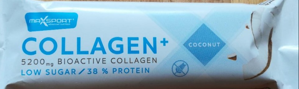 Képek - MaxSport Collagen+ protein szelet kókusszal és kollagénnel, tejcsokoládé bevonatban 40 g