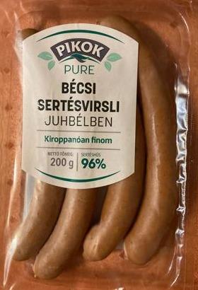 Képek - Bécsi sertésvirsli juhbélben 96% Pikok Pure