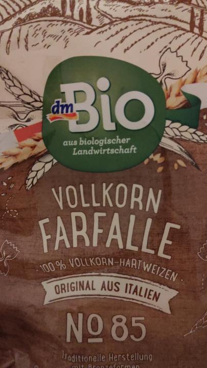 Képek - Vollkorn Farfalle dmBio