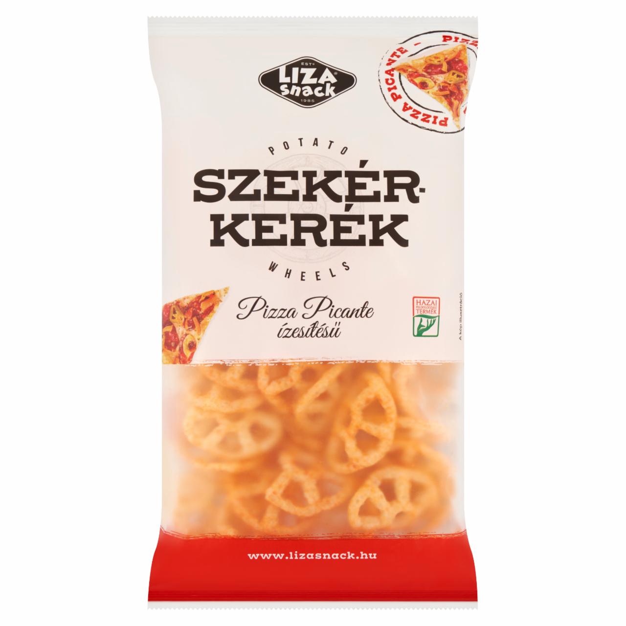 Képek - Liza Snack Szekérkerék pikáns pizza ízesítésű burgonyasnack 40 g