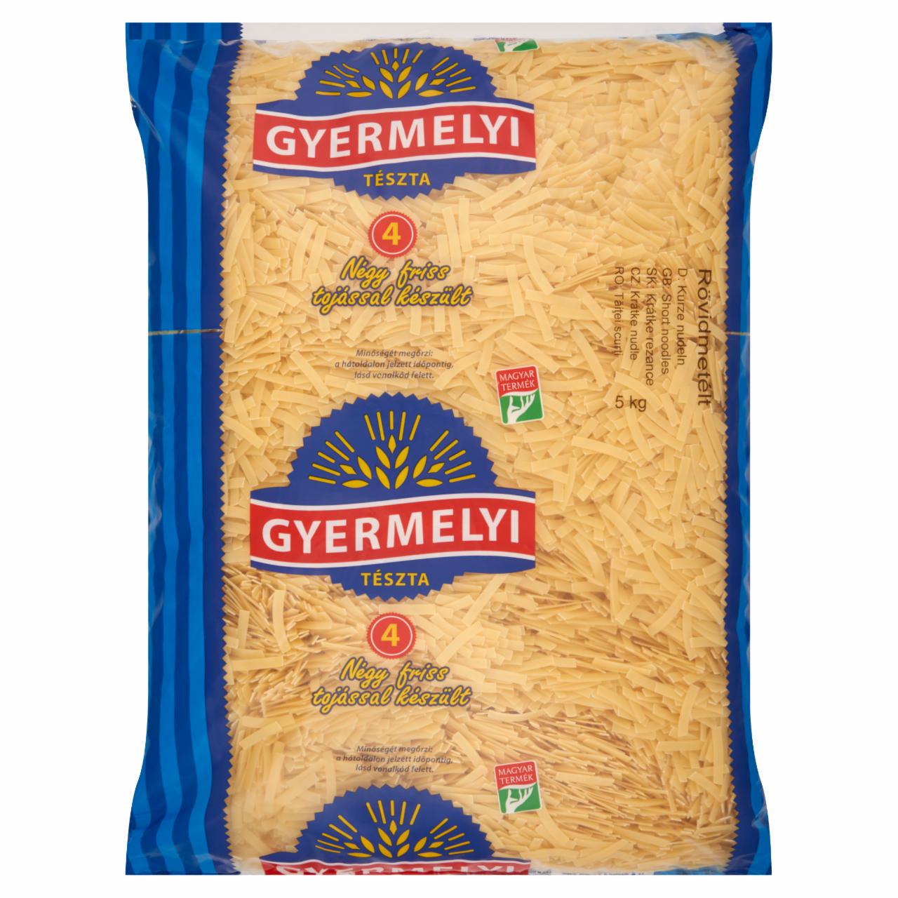 Képek - Gyermelyi rövidmetélt 4 tojásos száraztészta 5 kg