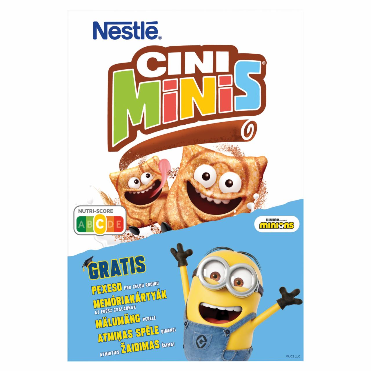 Képek - Nestlé Cini Minis ropogós fahéjas gabonapehely teljes kiőrlésű búzával, vitaminokkal és vassal 375 g