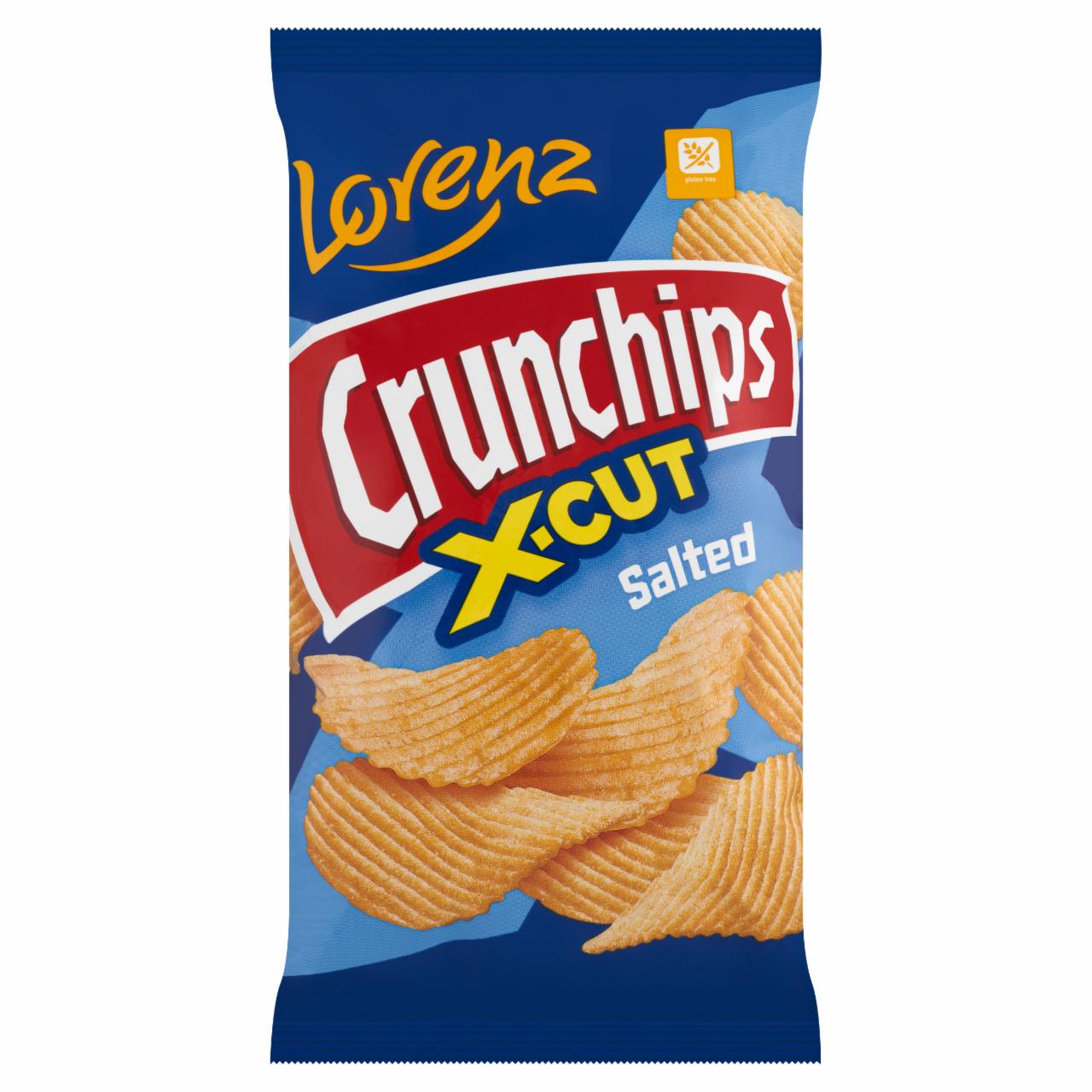 Képek - Lorenz Crunchips X-Cut sós ízesítésű hullámos burgonyachips 75 g