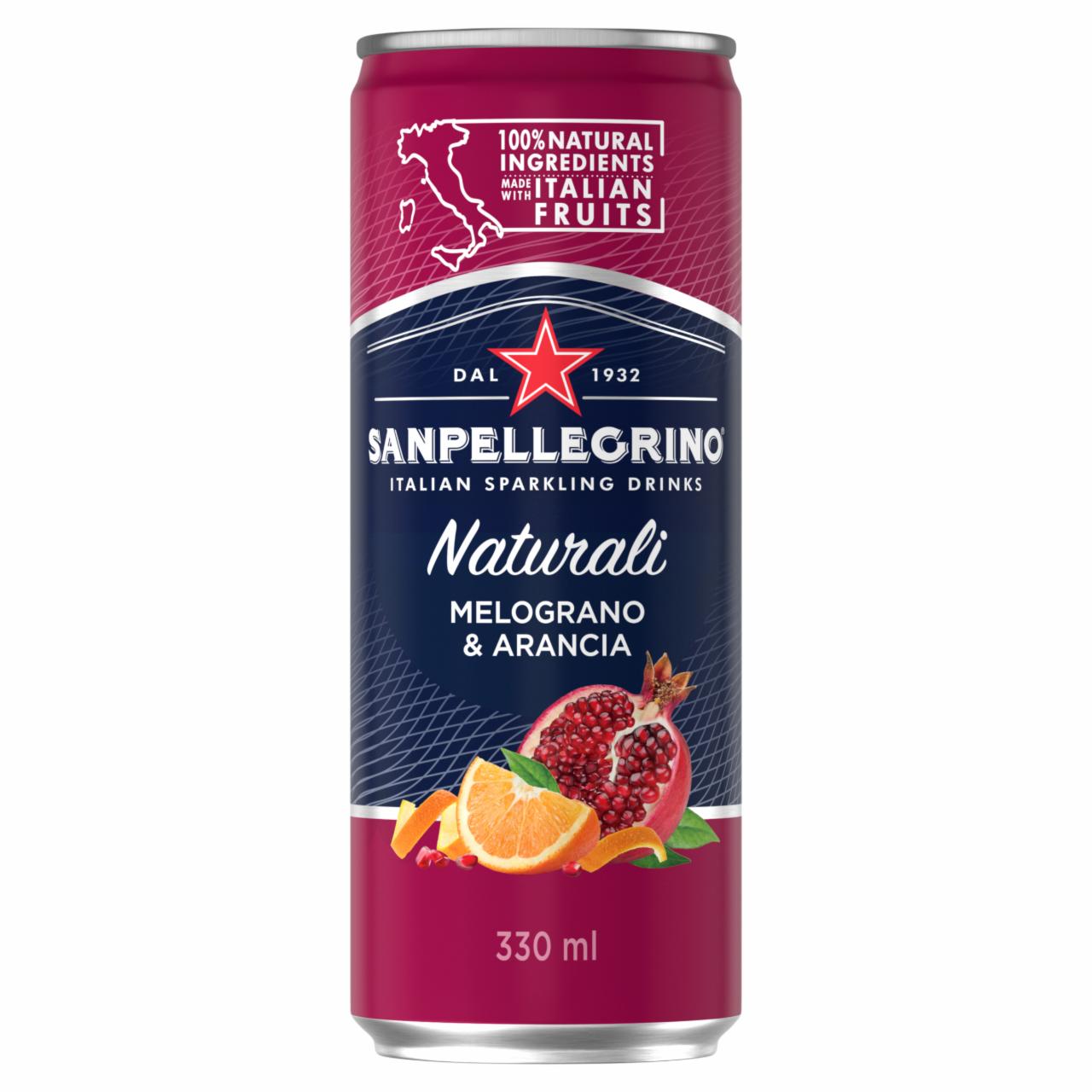 Képek - Sanpellegrino szénsavas gránátalma-narancs ital 330 ml