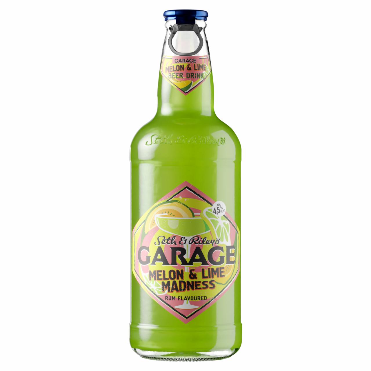 Képek - Garage Melon & Lime Madness sárgadinnye és lime ízesítésű ízesített maláta sör rummal 4,5% 400 ml 