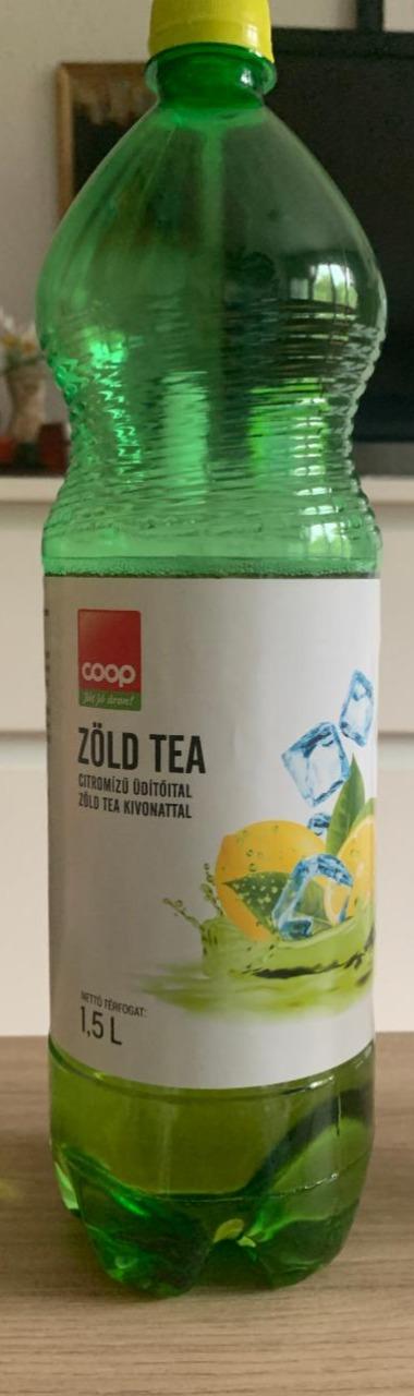 Képek - Zöld tea Citrom ízű szénvasmentes üdítőital Coop