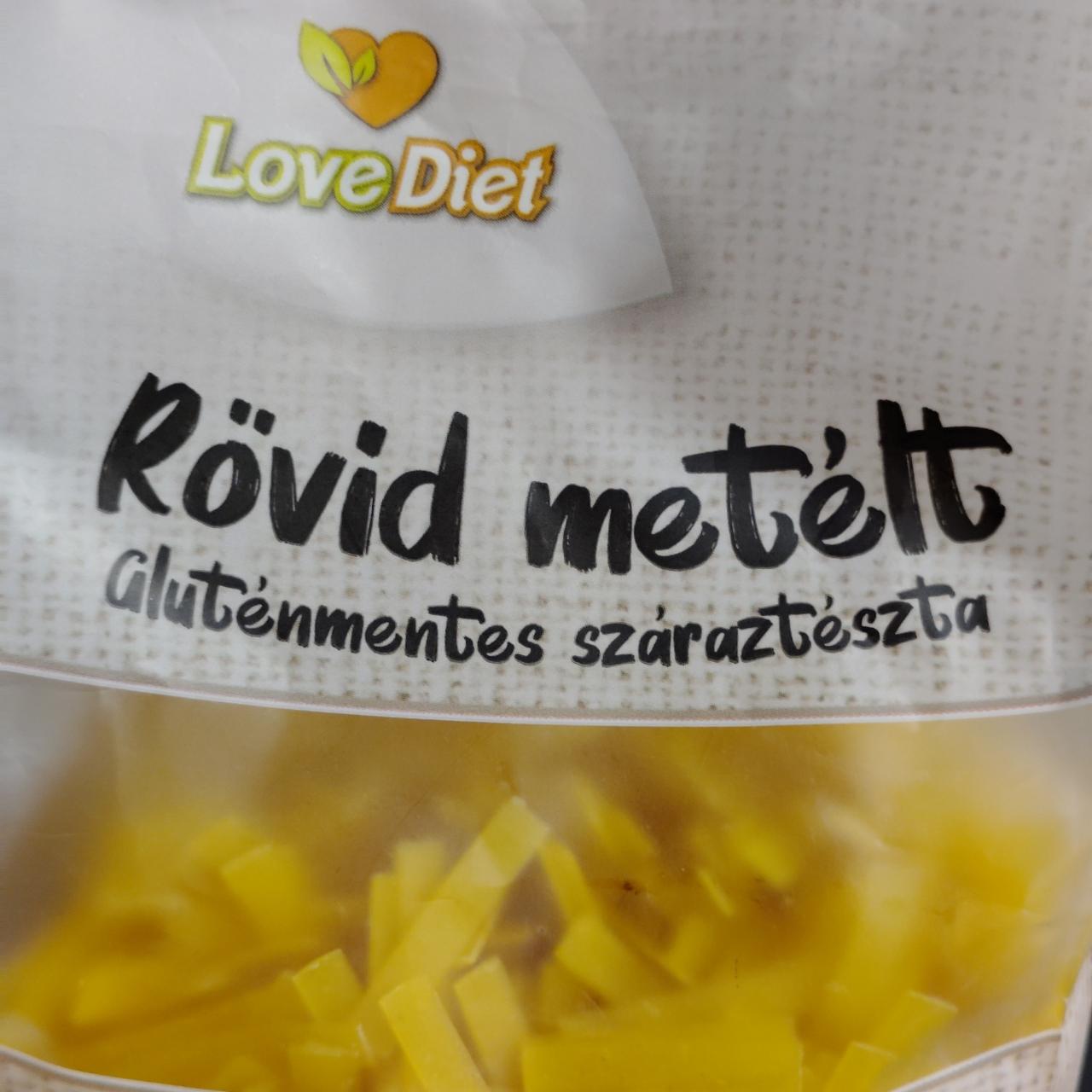 Képek - Rövid metélt Gluténmentes száraztészta LoveDiet