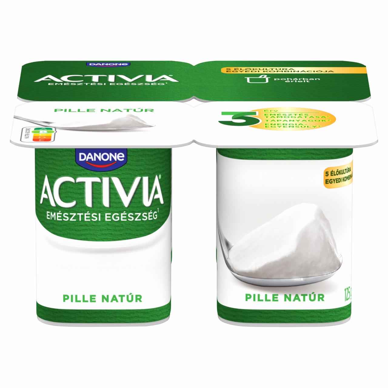 Képek - Danone Activia Pille élőflórás, natúr joghurt 4 x 125 g (500 g)