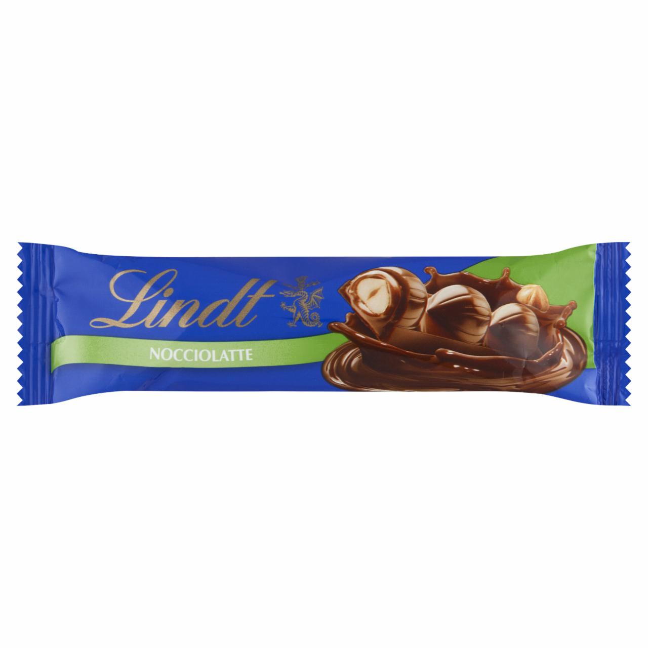 Képek - Lindt Nocciolatte tejcsokoládé mogyorós töltelékkel és egész mogyoróval 35 g 