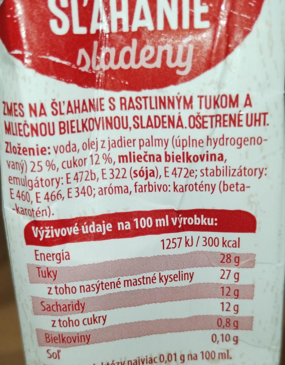 Vitala Krém Na šľahanie Sladený Rajo Kalória Kj és Tápértékek Dine4fithu 1336