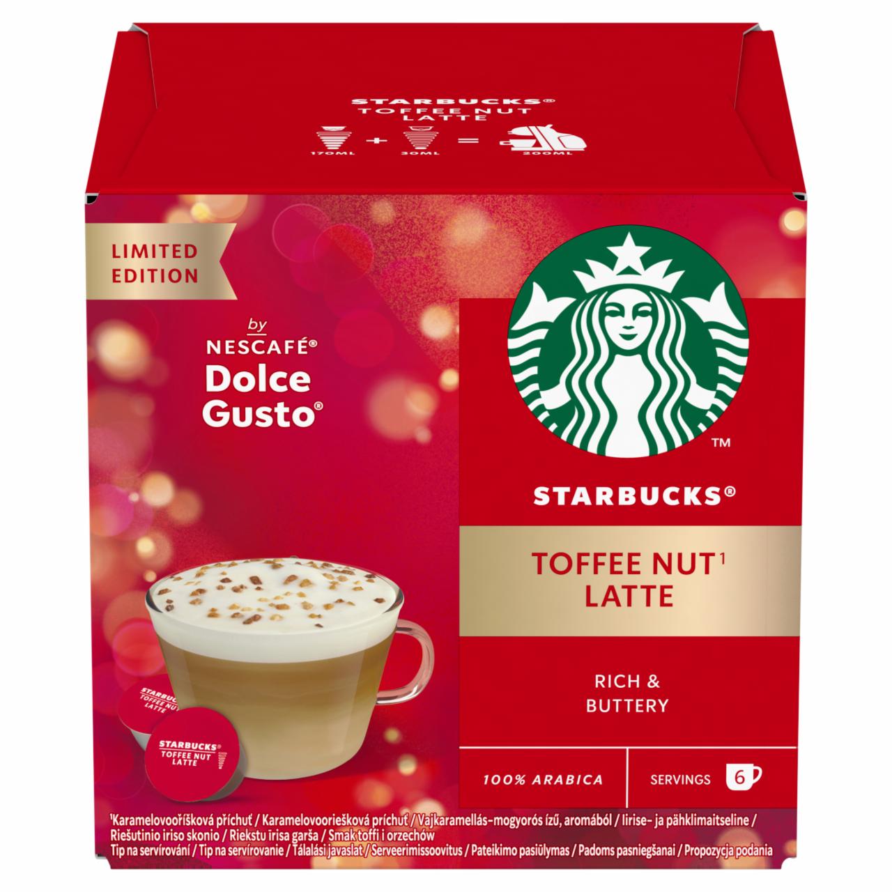 Képek - Starbucks by NESCAFÉ Dolce Gusto Toffee Nut Latte tej- és kávékapszula 12 db/6 csésze 127,8 g