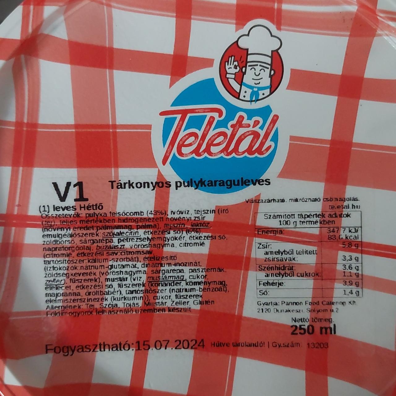 Képek - Tárkonyos pulykaragulevesTeletál