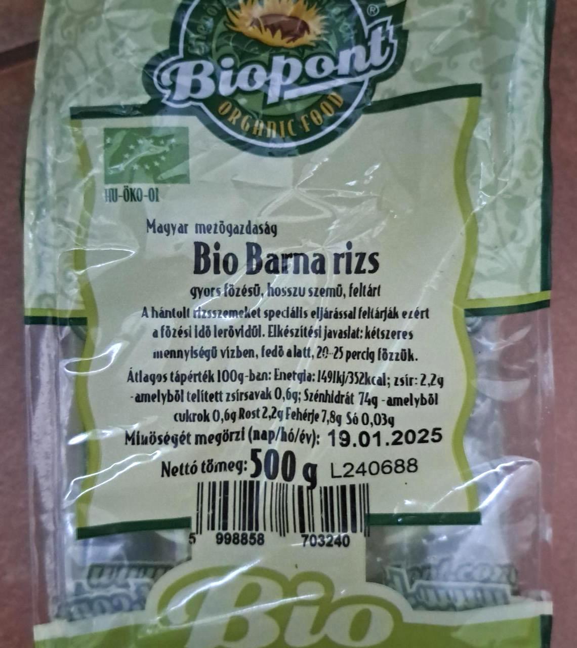 Képek - Bio barna rizs gyors főzésű Biopont